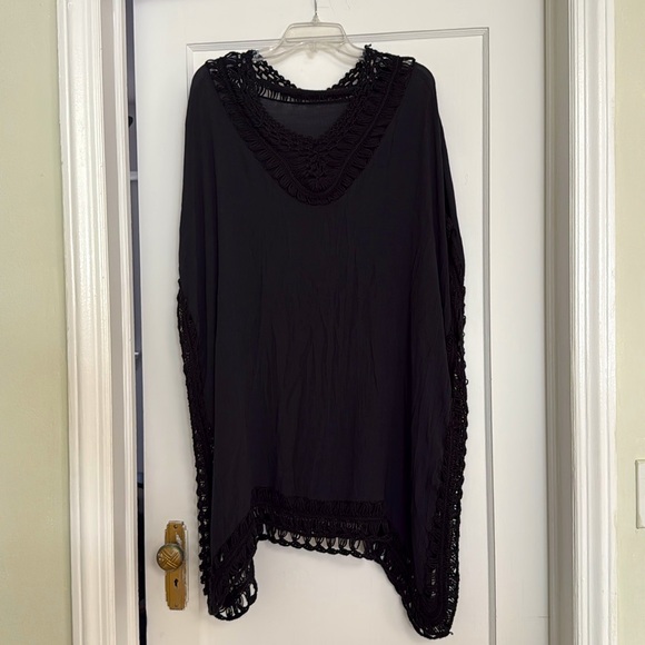 Black Kaftan Beach Cover-Up - Picture 2 of 5